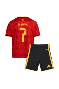 Belgia Kevin De Bruyne #7 Jalkapallovaatteet Lasten Kotipeliasu MM-kisat 2026 Lyhythihainen (+ Lyhyet housut)